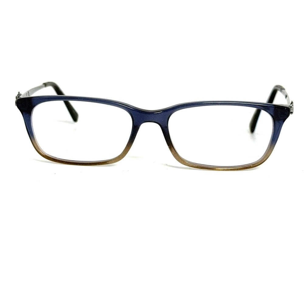 Coach Denim Taupe Glitter Gradient Rectangular Eyeglass Frames 5489 52-16-140